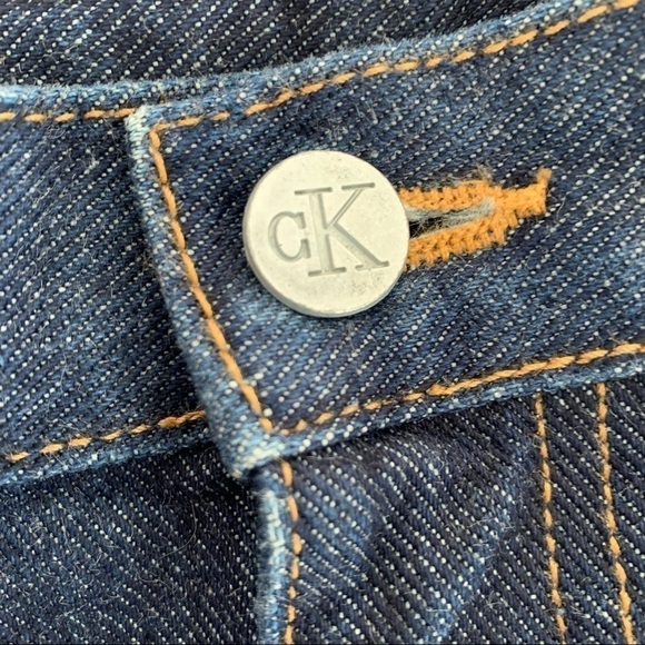 Calvin Klein Jeans Size 12 Vintage Made In USA Cotton Dark Wash High Waist - Picture 13 of 16